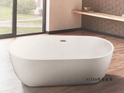 --villa時尚生活-- F-504 橢圓 薄邊一體成型現代簡約造型獨立缸140*75*62cm獨立浴缸..古典浴