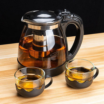 茶壺 冷水壺 耐熱玻璃泡茶壺 1000ML/2000ML茶壺花茶壺沖茶器水壺茶杯茶具套裝