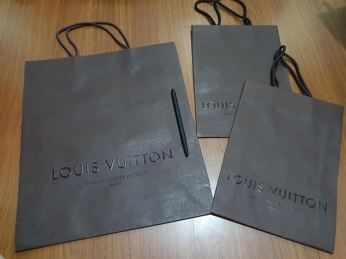 LV Louis Vuitton 名牌專櫃精品紙袋提袋包裝袋| Yahoo奇摩拍賣