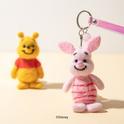 迪士尼 小熊維尼 DIY羊毛氈娃娃吊飾 小豬 Winnie the pooh Disney【爆米花】