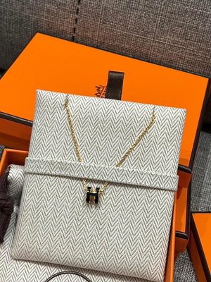 HERMÈS 經典mini POP H項鍊 黑金