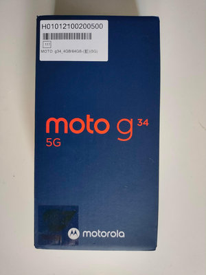 Motorola MOTO G34 5G (4GB/64GB)全新未拆封[缺貨中，請勿下單］