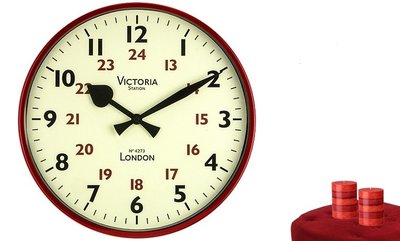 美學空間ART STUDIO《英國進口車站鐘 時鐘 壁鐘-復古造型鐘 》
