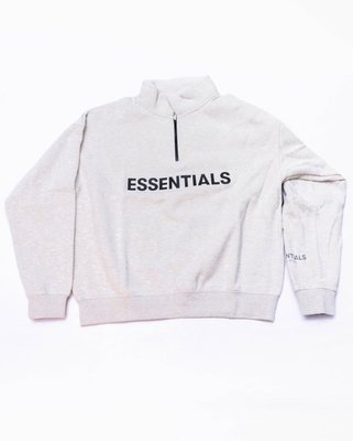 Fear Of God Essentials Half Zip Sweater.(Oatmeal)拉鍊衛衣