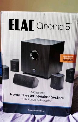 (出清全新未拆封一組)ELAC Cinema5 家庭電影院5.1聲道喇叭 歡迎面交自取