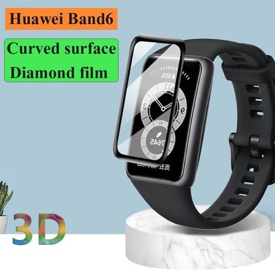 適用於 Huawei Honor Band 6 玻璃屏幕保護膜的 3d 曲面保護玻璃在 Huawi Band6 華為手錶