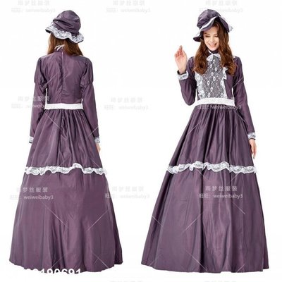 Women's Prairie Lady Costume洋裝公主裙復古貴婦服裝農場莊園服（規格不同價格也不同）