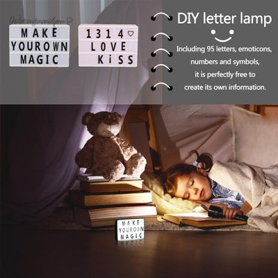 DIY字母燈A6尺寸LED燈箱字母小夜燈DIY檯燈字母裝飾燈-現貨