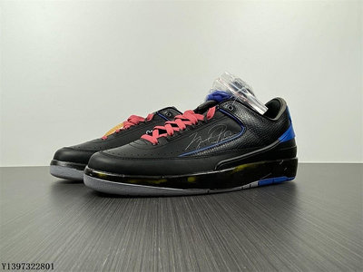 跨時空傳送 Air Jordan 2 Low 黑藍 時尚 聯名限定款 籃球鞋 DJ43