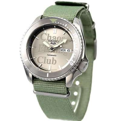 預購 SEIKO SEIKO 5 SBSA169 精工錶 5號 機械錶 42.5mm 銀色面盤 NATO錶帶 Chaos Fishing Club限量聯名