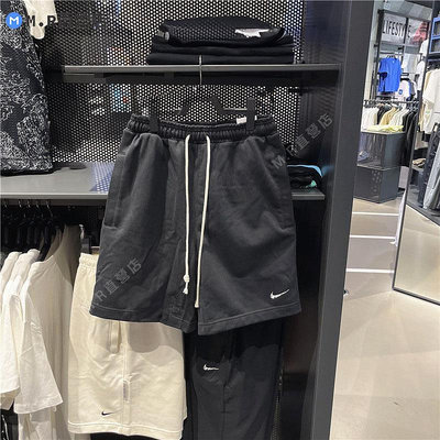 Nike 耐吉 短褲男子2023夏季運動休閑寬松透氣針織五分褲FB6922-010