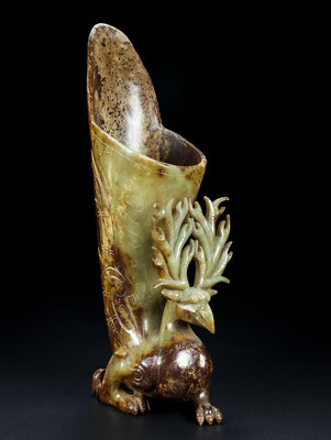 舊藏   鳳鳥杯   高17.5厘米寬11.5厘米厚7.8厘米重1.038千克20841【暮雲】佩飾器 玉佩飾 動物形飾