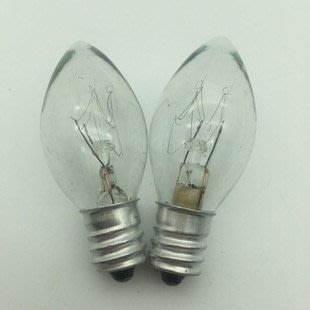 【綠市集】陶瓷小夜燈E12燈泡5W小燈泡110V/220V透明鎢絲黃光小燈泡(單價)