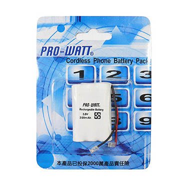 PRO-WATT P140萬用接頭 無線電話電池3.6V 300mah (尺寸: AAA*3)