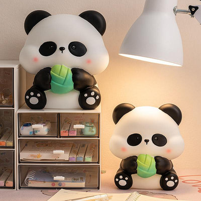 卡通可愛熊貓儲物罐裝飾品擺件創意存錢罐可存可取兒童生日禮物淺語微微笑