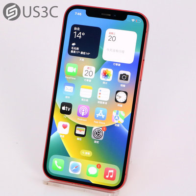 【US3C-高雄店】台灣公司貨 Apple iPhone 12 128G 6.1吋 紅色 OLED螢幕 A14仿生晶片 臉部辨識 空機 UCare保固6個月