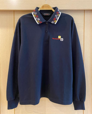 日本購入 正品 日本製，Munsingwear 企鵝牌 長袖高爾夫球polo衫（女） L號