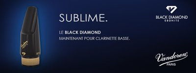 【現代樂器】法國Vandoren BD5 (CM145) 低音豎笛吹嘴 Black Diamond系列 低音單簧管吹嘴