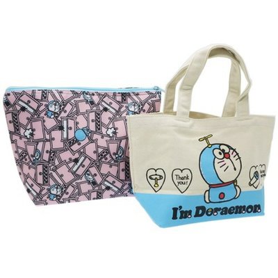 【噗嘟小舖】現貨 日本正版 小叮噹 2WAY 兩用 保溫保冷袋 手提包 便當袋 手提袋 Doraemon 哆啦A夢 野餐