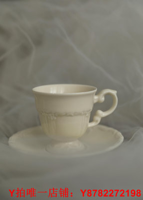 MUSe Garden 法式浪漫 奶油洛可可纖巧精致濃縮咖啡陶瓷杯碟