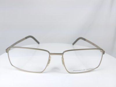 『逢甲眼鏡』PORSCHE DESIGN鏡框 全新正品 金屬棕 細方框 金屬鏡腳 極簡設計【P8314 D】