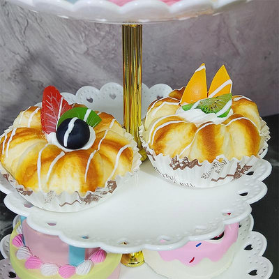 滿309元出貨 仿真模型 仿真蛋糕圓形紙杯水果點心軟假蛋糕玩具麵包模型樣板間餐廳裝飾品