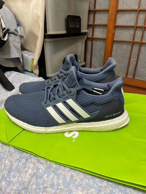 「 二手鞋 」 Adidas Ultra Boost 男版運動休閒鞋 US12（藍）鐵4-3