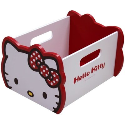 正版授權 三麗鷗 HELLO KITTY 凱蒂貓 造型置物收納盒 置物盒 桌上盒 小物盒 提把盒
