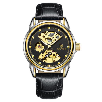 現貨男士手錶腕錶男士機械錶廣州廠家手錶男皇師自動錶帶自動機械錶腕錶鏤空錶