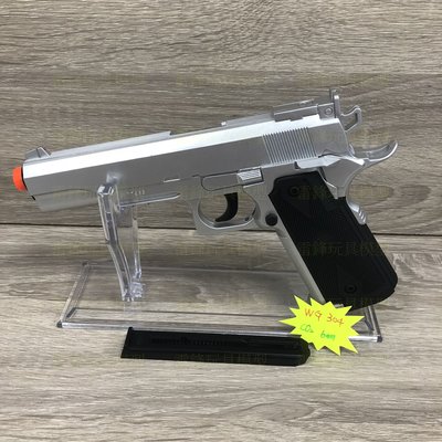 [雷鋒玩具模型]-WG 304 (銀色) 短槍 (瓦斯 bb彈 矽油 防銹油 狙擊鏡 鉛彈)