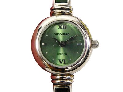 女錶 [VANGUARD V6611] 凡革 圓型石英錶[綠色琉璃面]石英/中性/新潮錶