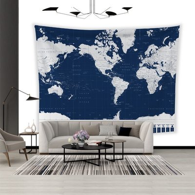 現貨熱銷-熱款世界地圖掛毯 歐美風臥室墻面裝飾背景布
