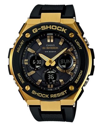 【CASIO G-SHOCK】GST-S100G-1A 錶盤以不同材質形成雙層結構，提升防震 GST-S100G