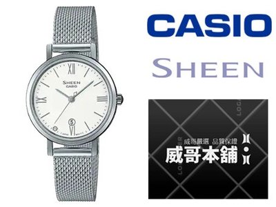 【威哥本舖】Casio台灣原廠公司貨 Sheen系列 SHE-4540M-7A 藍寶石鏡面 極簡輕薄女石英錶
