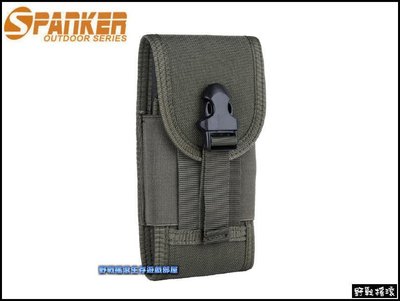 【野戰搖滾】SPANKER 5.5吋快扣式智慧型手機袋、手機包【遊騎兵綠色】手機套保護套IPHONE6 puls