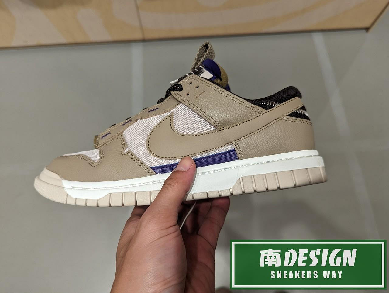 南🔥2023 10月NIKE Air Dunk Jumbo 緩震皮革拼接鞋舌外露泡棉男棕