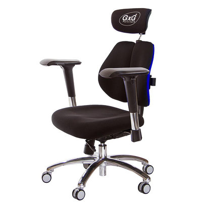 GXG 雙軸枕 雙背工學椅(鋁腳/4D金屬扶手)  型號2606 LUA7