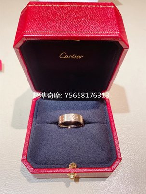 二手正品 Cartier卡地亞 LOVE系列 18K玫瑰金寬版戒指 B4084800 現貨
