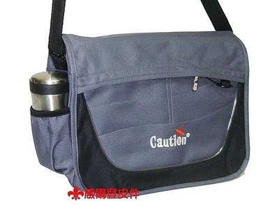 《 補貨中爾登》Caution造型側背包前衛書包皮包側背包後背包旅行袋運動背包電腦包TB5271灰色
