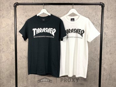 【PROXY】Thrasher Skate Logo 基本款 黑底白字 白底黑字 字體 GD