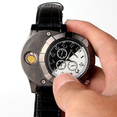 手錶點菸器667 經典時尚男性手錶 造型打火機 點煙器【GF459】 久林批發