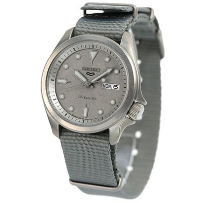 SEIKO 5 SPORTS SBSA129 SRPG63K1 精工錶 機械錶 40mm 灰面盤 灰色帆布錶帶 男錶女錶