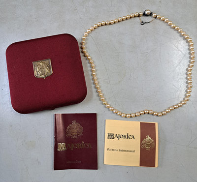 永誠精品尋寶地 NO.8142 西班牙 輕奢珠寶 MAJORICA  黃金珠 珍珠項鍊 8mm 圓珠 首飾飾品