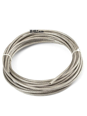 新品304不銹鋼包塑鋼絲繩黑色包膠鋼絲繩晾衣架鐵絲1/1.5/2/3/4/5/6mm