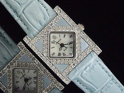 168錶帶配件 /momo購物台熱賣Dilonger水晶鑽防水石英錶16mm真牛皮製錶帶