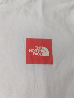 THE NORTH FACE 白色紅色棉質短袖T-shirt M號 L號