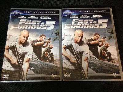 (全新未拆封)玩命關頭5 Fast & Furious 5 DVD(傳訊公司貨)限量特價