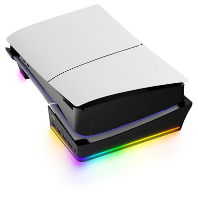 ipega ps5 slim橫放式支架光驅版數字版帶燈RGBusb擴容PG-P5S021