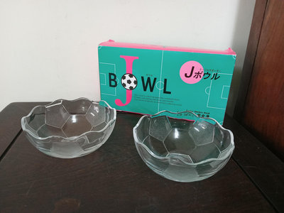 (日本生活用品)"J聯盟"足球造型玻璃小缽小缽/和食器一對(A1172)