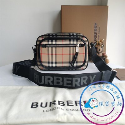 二手 99新 Burberry 博柏利 Vintage 經典戰馬格紋 相機包 斜背包 單肩包 郵差包 8010152